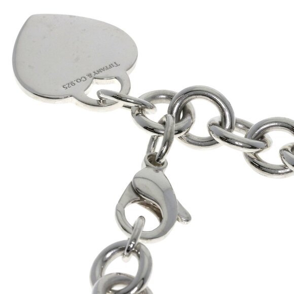 TIFFANY Silver Heart Charm Bracelet